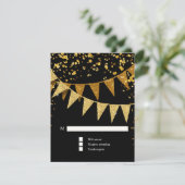 RSVP Modern Pennant Banner w Glitter Confetti (Staand voorkant)