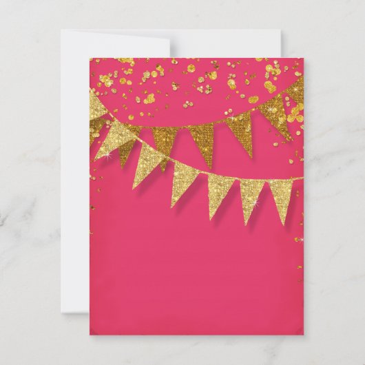 RSVP Modern Pennant Banner w Glitter Confetti (Achterkant)