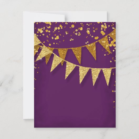 RSVP Modern Pennant Banner w Glitter Confetti (Achterkant)