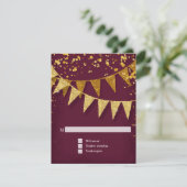 RSVP Modern Pennant Banner w Glitter Confetti (Staand voorkant)