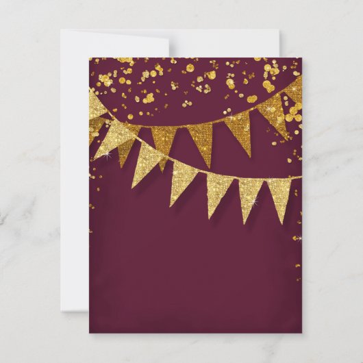 RSVP Modern Pennant Banner w Glitter Confetti (Achterkant)