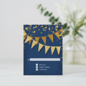 RSVP Modern Pennant Banner w Glitter Confetti (Staand voorkant)