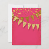 RSVP Modern Pennant Banner w Glitter Confetti Kaartje (Achterkant)