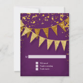 RSVP Modern Pennant Banner w Glitter Confetti Kaartje (Voorkant)