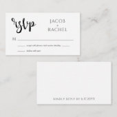 RSVP Modern Script Generic Wedding RSVP Kaart Notitiekaartje (Voorkant / Achterkant)