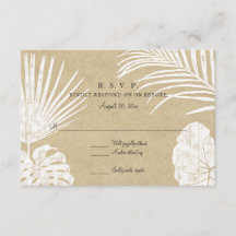 RSVP Modern Simple Kraft Tropical Leaf Beach Art