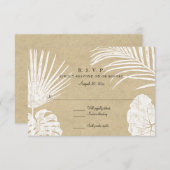 RSVP Modern Simple Kraft Tropical Leaf Beach Art (Voorkant / Achterkant)