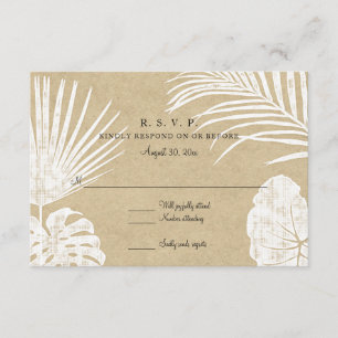 RSVP Modern Simple Kraft Tropical Leaf Beach Art Kaartje