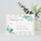 RSVP Modern Stripes & Boheemse Waterverf Bloemen (Staand voorkant)