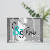 RSVP Moderne Dag Liefde 2 - Turquoise (Staand voorkant)