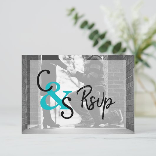 RSVP Moderne Dag Liefde 2 - Turquoise (Staand voorkant)