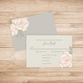 RSVP Moderne Elegant Minimalist Floral Rustic Sage
