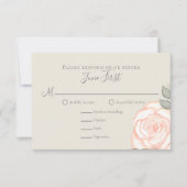 RSVP Moderne Elegant Minimalist Floral Rustic Sage Kaartje (Voorkant)