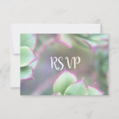 RSVP | Moderne groene succulente bruiloft (Voorkant)