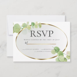 RSVP | Moderne lente eucalyptus Kaart