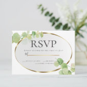 RSVP | Moderne lente eucalyptus Kaart (Staand voorkant)