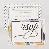 RSVP | Moderne verflagen en typografie Kaartje (Voorkant / Achterkant)