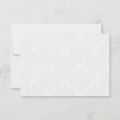 RSVP Moderne Waterverf Perzik Bloemendamask Bruilo Kaart (Achterkant)