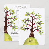 RSVP Monogram Groene Bouw Weddenkaarten Kaartje (Voorkant / Achterkant)