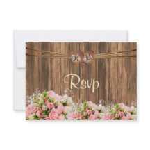RSVP Monogram Hart met Roze en Witte Rozen
