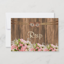 RSVP Monogram Hart met Roze en Witte Rozen
