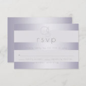RSVP | Monogram Violet Silver Shimmer Stripes (Voorkant / Achterkant)