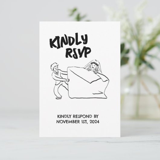 RSVP Mooie Koppel Illustratie (Staand voorkant)