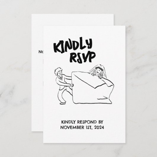 RSVP Mooie Koppel Illustratie (Voorkant / Achterkant)