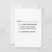 RSVP Mooie Koppel Illustratie Kaartje (Achterkant)