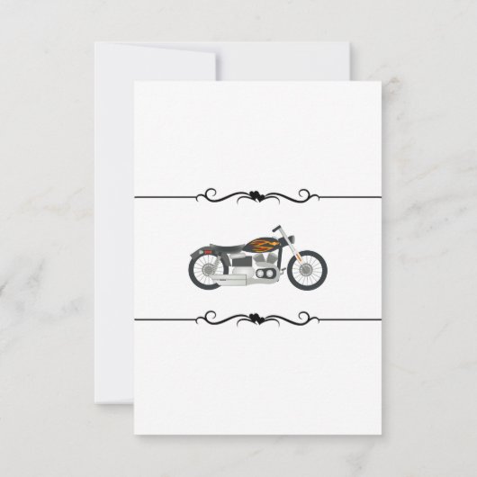 RSVP motorfiets- en hartenweddenschap Kaart (Achterkant)