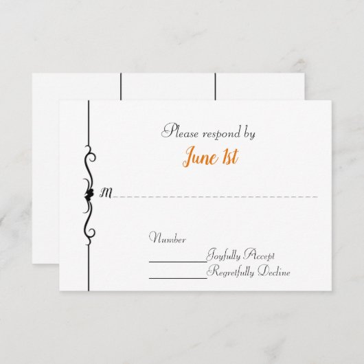 RSVP motorfiets- en hartenweddenschap Kaart (Voorkant / Achterkant)