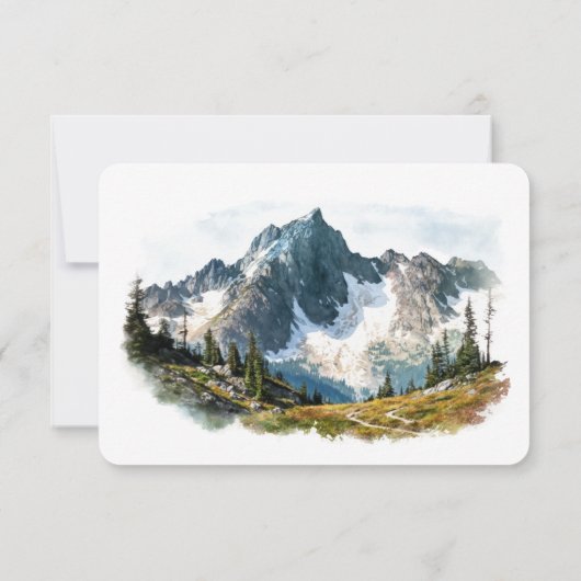 RSVP Mountain Wedding Insert Destination Kaart (Achterkant)