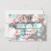 RSVP Multicolored Bubbles op een zwarte achtergron (Achterkant)