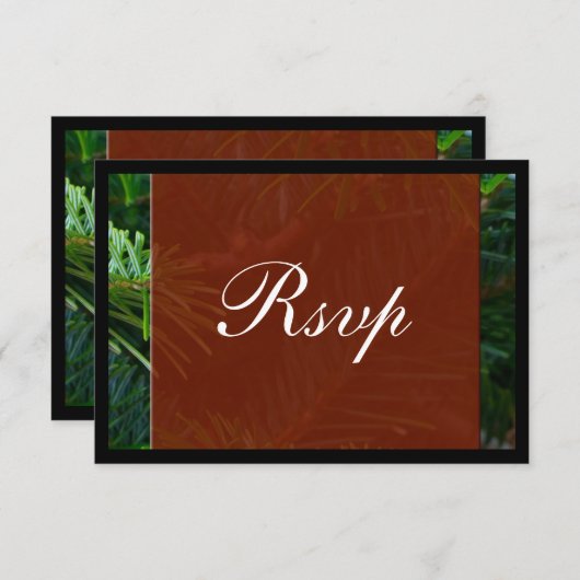 RSVP naar kerstfeest, luxe pine (Voorkant / Achterkant)