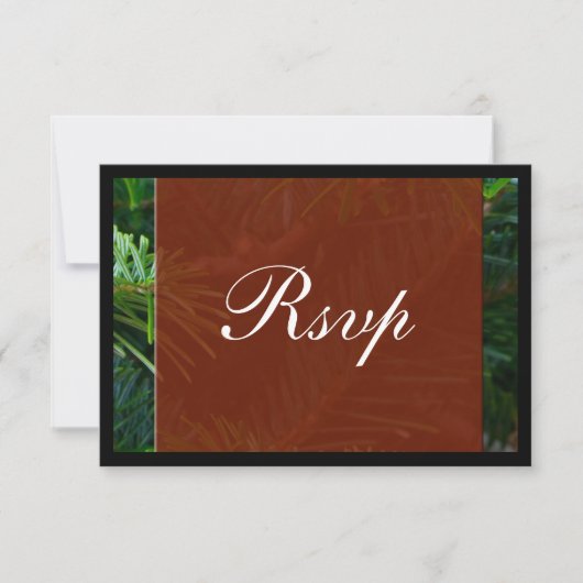 RSVP naar kerstfeest, luxe pine Kaartje (Voorkant)