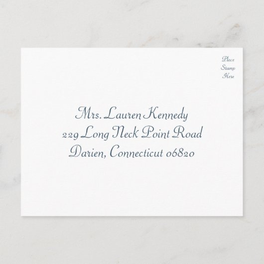 RSVP Nautisch Roze Anker Navy Blue Stripe Wedding Uitnodiging Briefkaart (Achterkant)