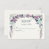 RSVP Nautische Bloemboog Informatiekaartje (Voorkant / Achterkant)