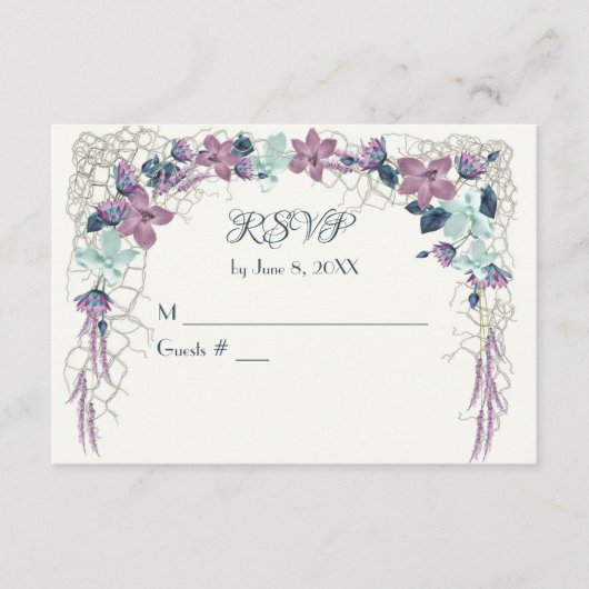 RSVP Nautische Bloemboog Informatiekaartje (Voorkant)