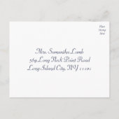 RSVP Navy Blue & White Stripe Nautisch Briefkaart (Achterkant)