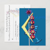 RSVP  Neon Las Vegas Kaartje (Voorkant / Achterkant)