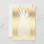 RSVP nep gouden folie ananas tropische bruiloft (Achterkant)