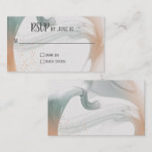 RSVP Neutraal Abstract Design Informatiekaartje (Voorkant / Achterkant)