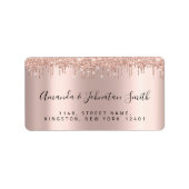 RSVP New Wedding Address Drids Roos Gold Etiket (Voorkant)