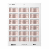 RSVP New Wedding Adress Silver Grey Drift Roos Etiket (Full Sheet)