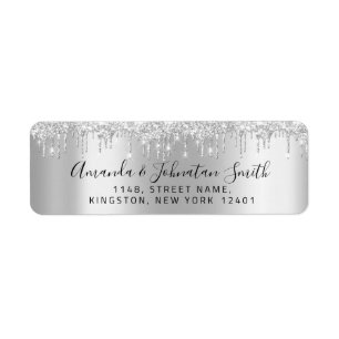 RSVP New Wedding Adress Silver Grey rijdt grijs Etiket