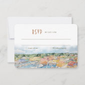 RSVP Newport Harbour Wedding Insert Bestemming Kaart (Voorkant)