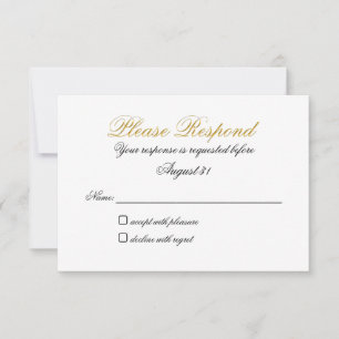 RSVP No Entrée Faux Gold