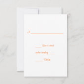 RSVP Note Cards, Faded Oranje Rozen Kaartje (Achterkant)