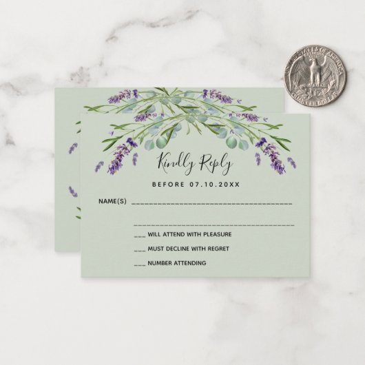 RSVP NOTITIEKAARTJE (Voorkant / Achterkant in situ)