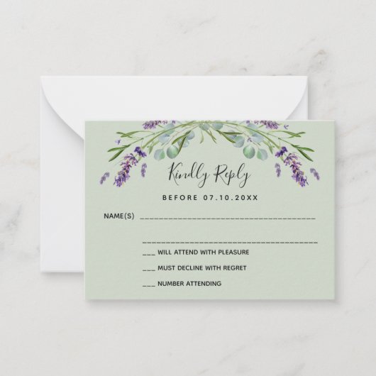 RSVP NOTITIEKAARTJE (Voorkant)